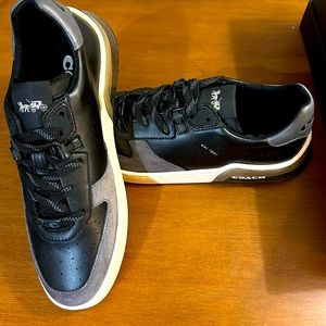 Men’s Coach 7.5 black leather size NWT